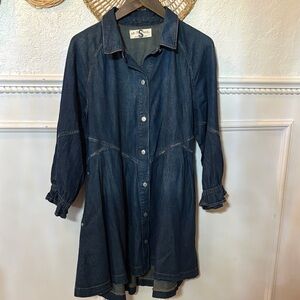 We the free small Denim Button-Front Dress